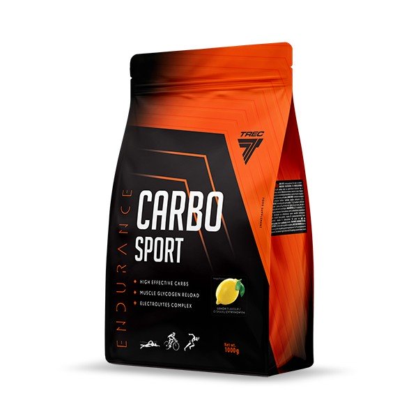 Trec Nutrition Endurance Carbo Sport (Bag), Lemon - 1000 gramų, energijos papildas sportui