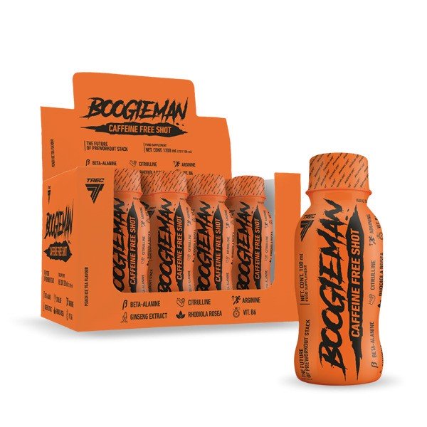 Trec Nutrition BoogieMan Shot, Peach Ice Tea - 12 vnt. energijos papildas