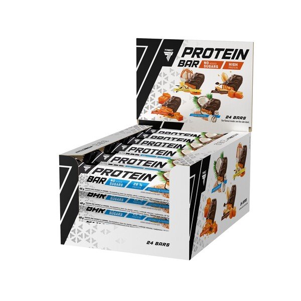 Trec Nutrition baltyminė juosta, kokosų ir karamelės, 24 vnt., sporto papildas