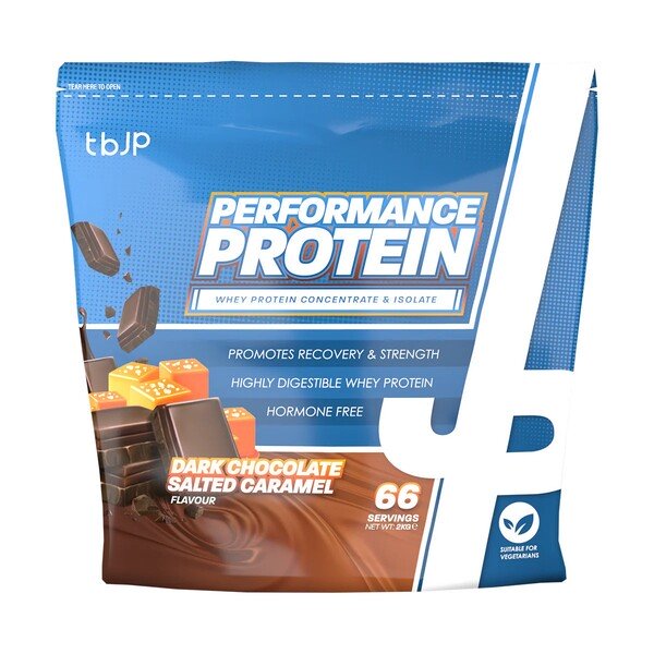 Trained by JP Performance Protein, Dark Chocolate Salted Caramel - 2000 gramų maisto papildas