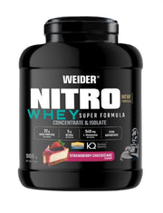 Weider Nitro Whey Super Formula, Braškinis sūrio skonis, sporto papildas