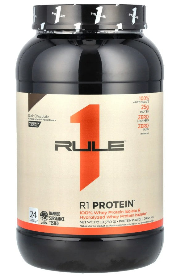 Rule One R1 baltymų milteliai, tamsi šokolado skonio, 780 g