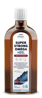 Osavi Super Strong Omega + D3, 3500mg Omega 3, citrinos skoniu, 250 ml