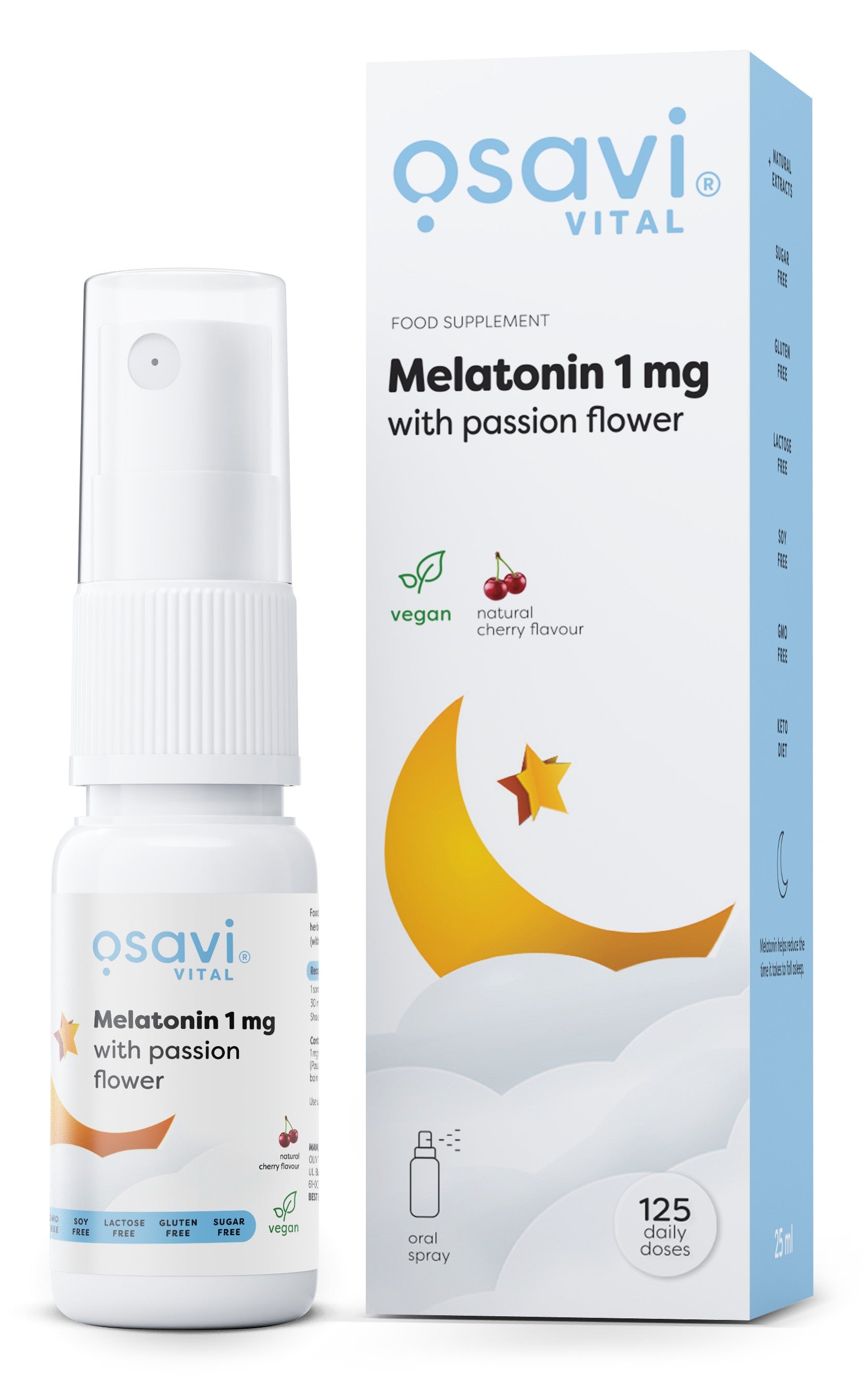 Osavi Melatonin su passionflower burnos purškiklis, 25 ml