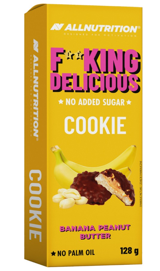 Allnutrition Fitking Delicious Cookie Banana Peanut Butter be galo cukraus