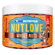 Allnutrition Nutlove riešutai su tamsia šokolade ir aviečių milteliais, 300 g