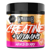 Warrior Creatine + Vitamins, Mixed Berry - 360 g maisto papildas