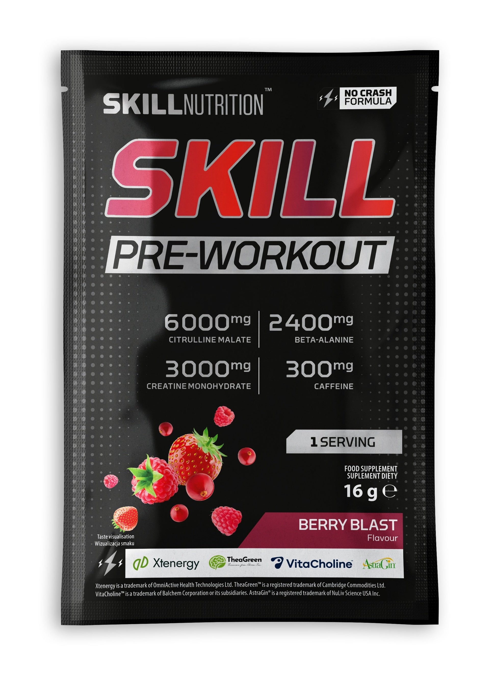 Skill Pre-Workout Berry Blast maisto papildas