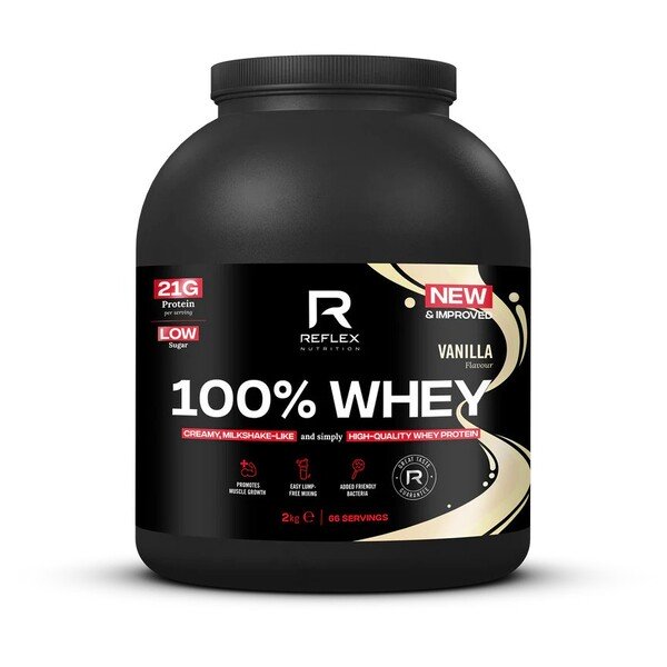 Reflex Nutrition 100% Whey, Vanilės milteliai
