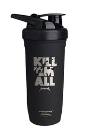 Juodos spalvos metalinė sporto gertuvė su Metallica Kill ‘Em All logotipu