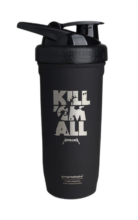 Juodos spalvos metalinė sporto gertuvė su Metallica Kill ‘Em All logotipu