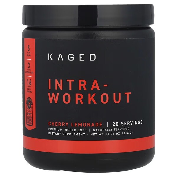 Kaged Muscle intra-workout, vyšnios ir citrinos skonis, sporto papildas, 314 g