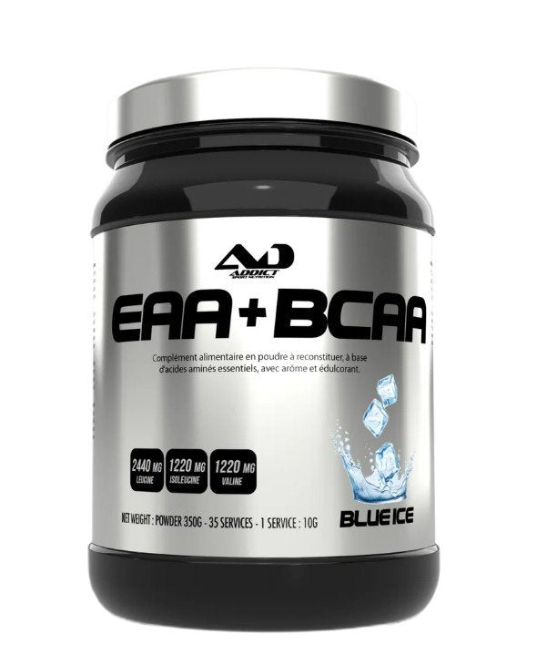 Addict Sport Nutrition EAA+BCAA, Blue Ice - 350 g maisto papildas