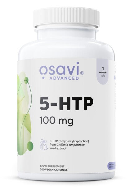 Osavi 5-HTP, 100mg - 200 kapsulių maisto papildas nervų sistemai