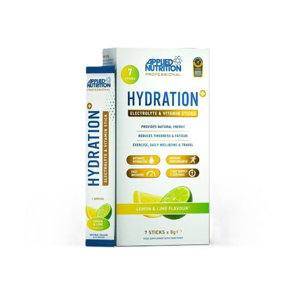 Applied Nutrition Hydration + elektrolitai ir vitaminų milteliai, citrinų ir laimo skonių, 7 vnt.