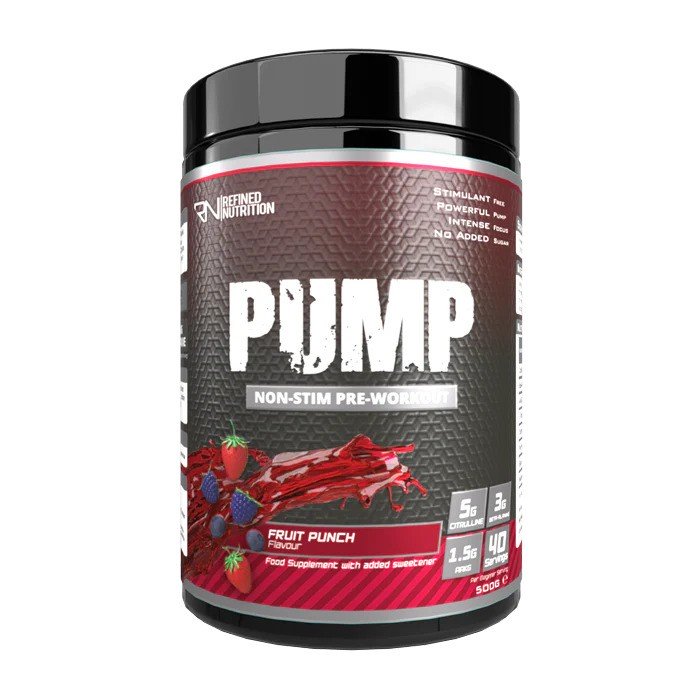 Refined Nutrition Pump Non-Stim, Fruit Punch - 500 gramų