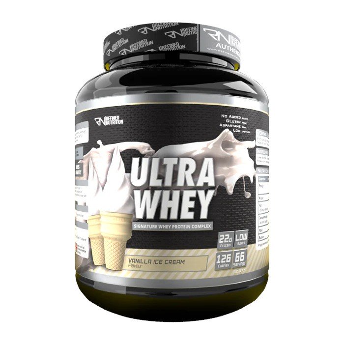 Refined Nutrition Ultra Whey, Vanilės ledų skonio baltymų milteliai, 2000 g