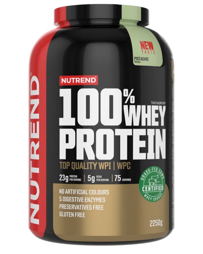 Nutrend 100% Whey Protein pistachio maisto papildas