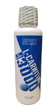 SAN L-Carnitine 3000, mėlyna avietė, maisto papildas, sporto papildas