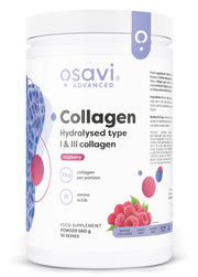 Osavi Collagen Hydrolysed Type I & III, Raspberry - 660 gramų