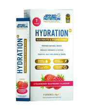 Applied Nutrition Hydration + Elektrolitai ir Vitaminų Milteliai, Braškių Aviečių skonis, 7 vnt.