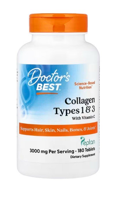 Doctor's Best kolageno papildas, 180 tablečių