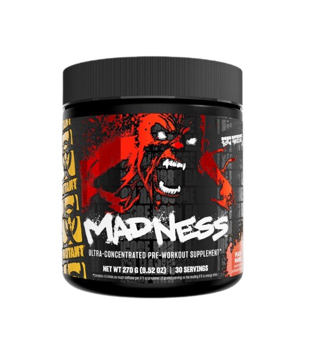 Mutant Madness Peach Mango, 270g, prieštreniruotės maisto papildas