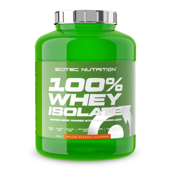 SciTec 100% Whey Isolate, Salted Caramel - 1816 gramų, baltymų papildas