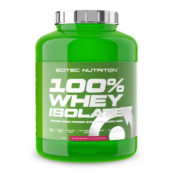 SciTec 100% Whey Isolate, Raspberry - 1816 gramų, baltymų papildas
