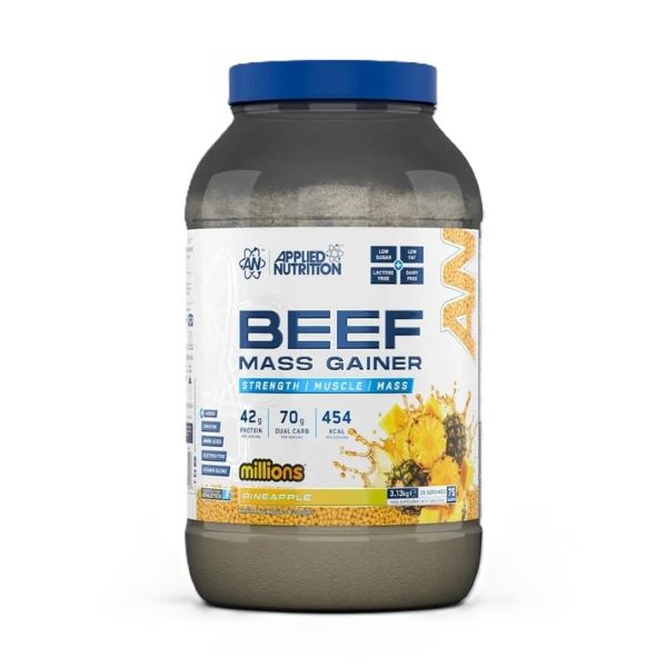 Applied Nutrition Beef Mass Gainer, Millions Pineapple - 3130 gramų