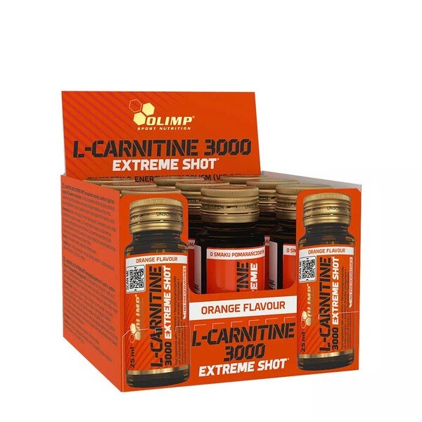 L-karnitinas Olimp Nutrition L-Carnitine 3000 Extreme Shot, apelsinų skonis, 9 vnt.