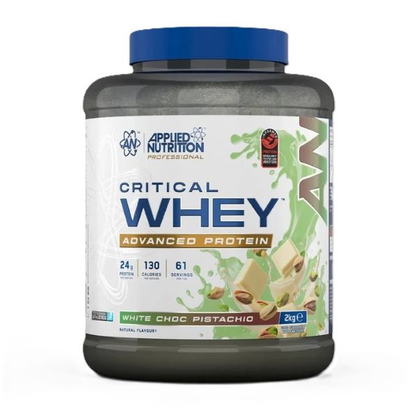 Maisto papildas Applied Nutrition Critical Whey, baltas šokoladas pistacijos, 2000 g