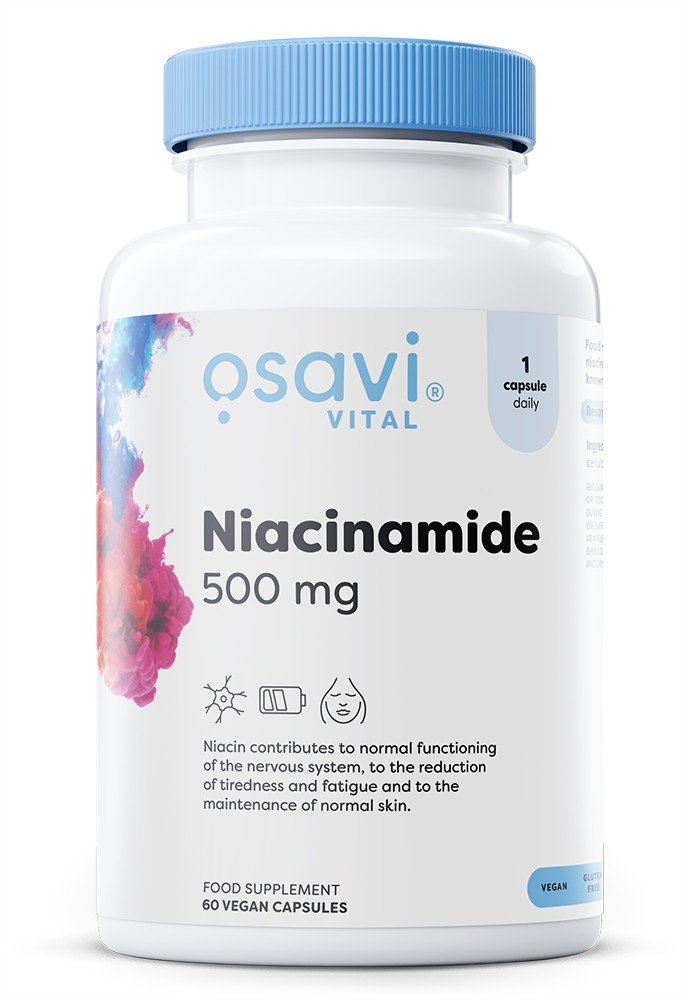 Maisto papildas Niacinamide 500mg, 60 kapsulių
