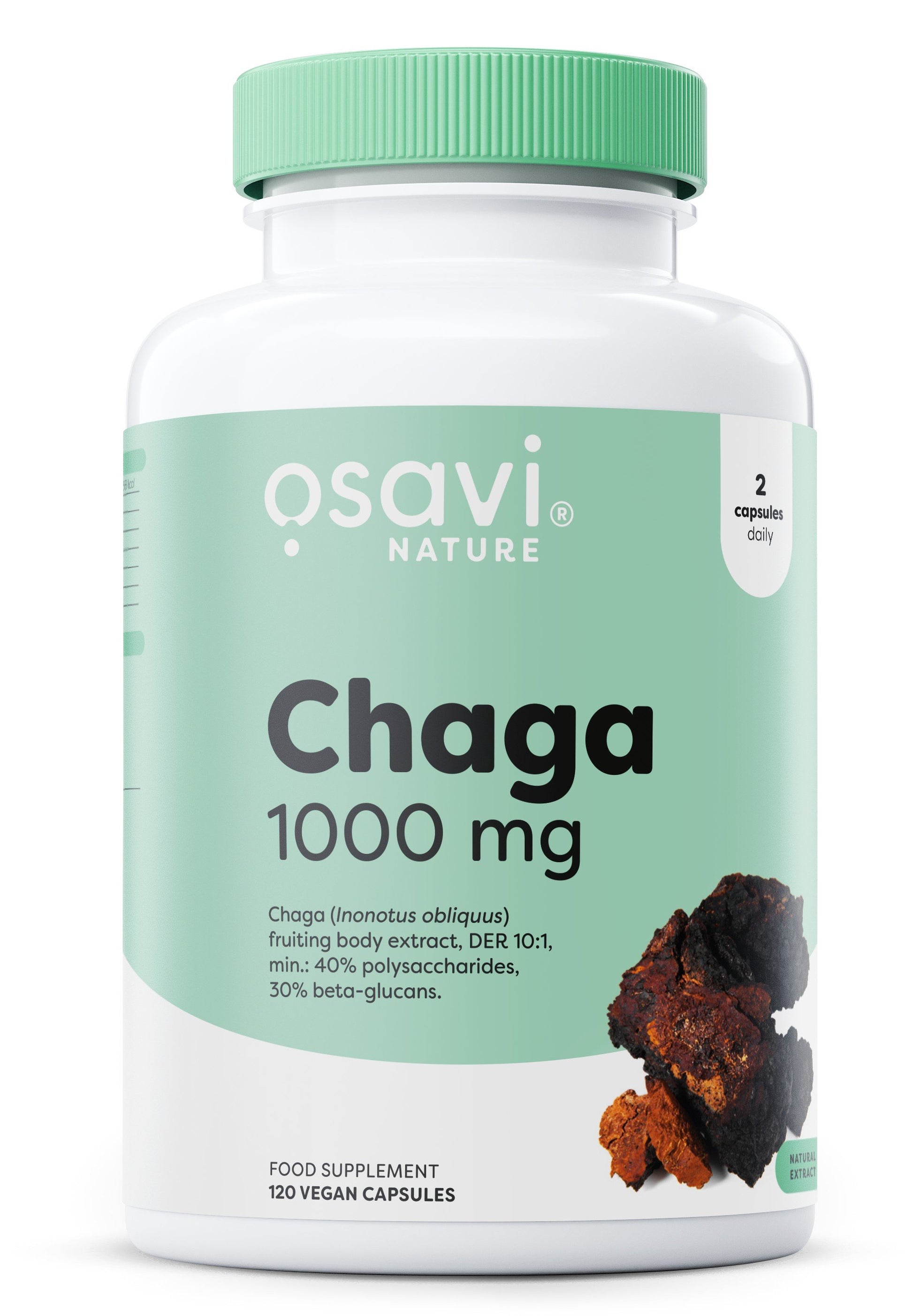 Osavi Chaga, 1000mg - 120 kapsulių, maisto papildas sveikatai