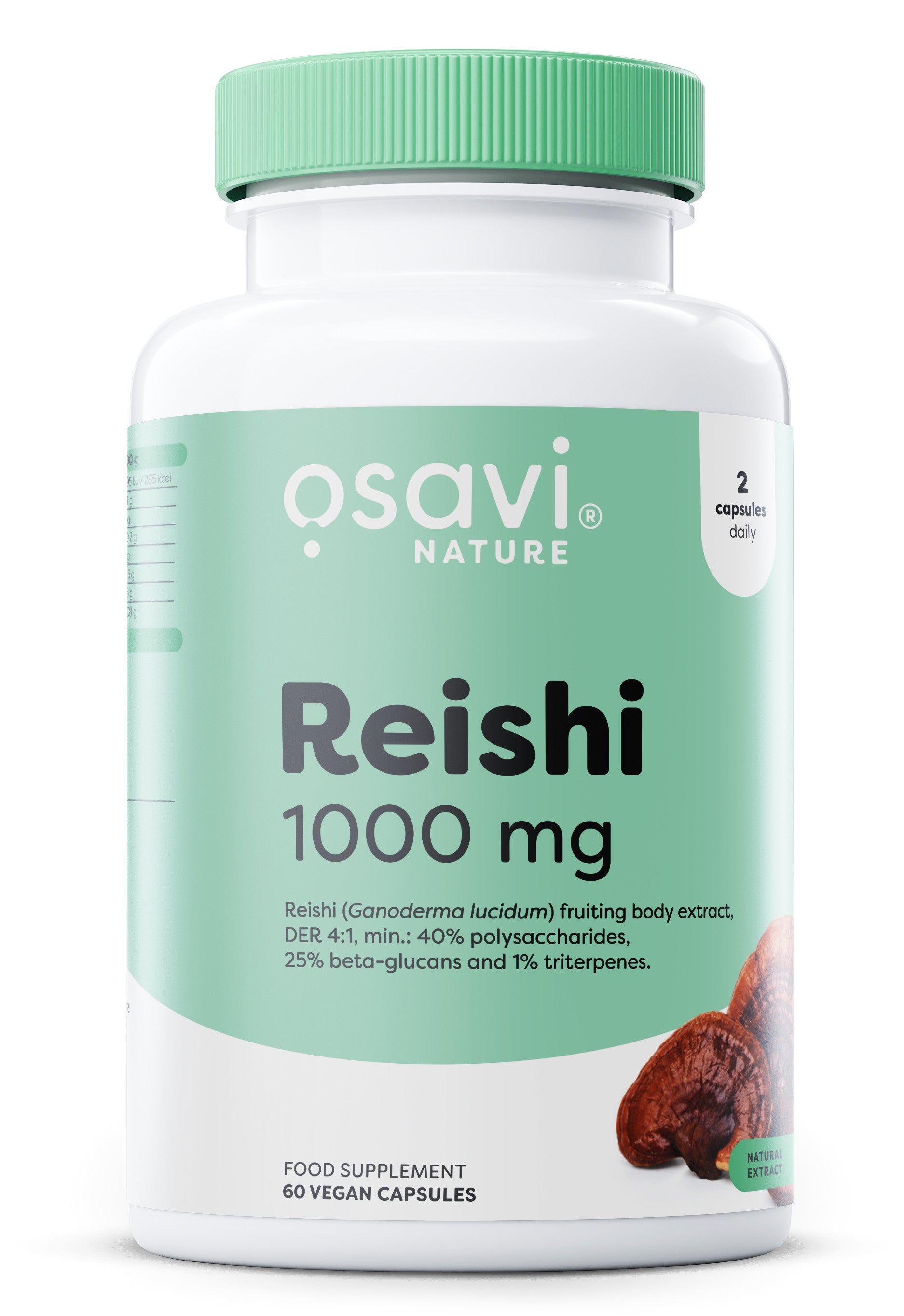 Osavi Reishi, 1000 mg - 60 kapsulių, sveikatos papildas