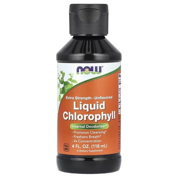NOW Foods skystas chlorofilas, be skonio, 118 ml