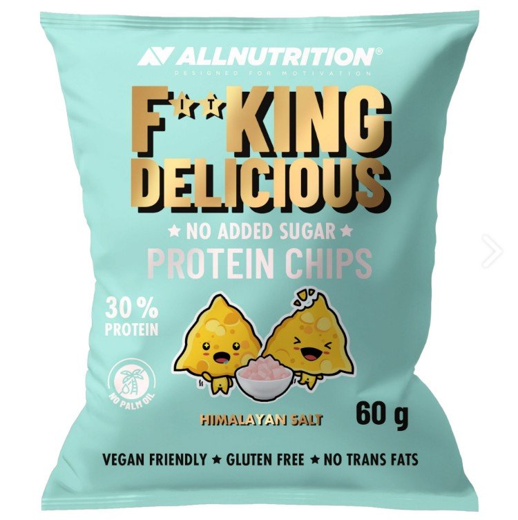 Allnutrition Fitking Proteinų traškučiai, Himalajų druska, 60 g