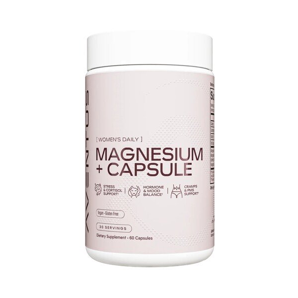Aventus Supplements Magnesium - 60 kapsulių, maisto papildas moterims
