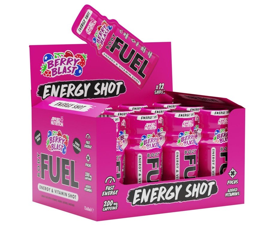 Berry Blast energijos šūviai, 12 vnt., maisto papildas