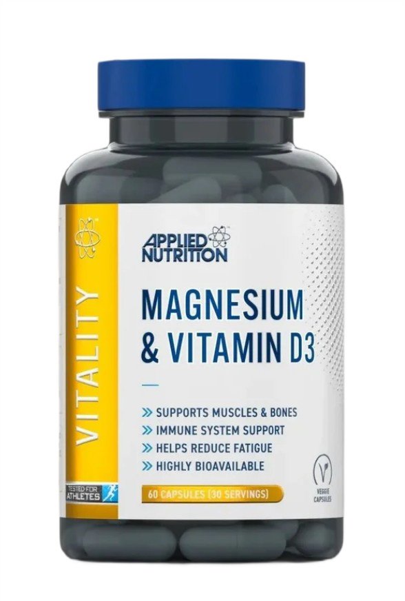 Maisto papildas Magnesium & Vitamin D3, kapsulės, sporto ir sveikatos