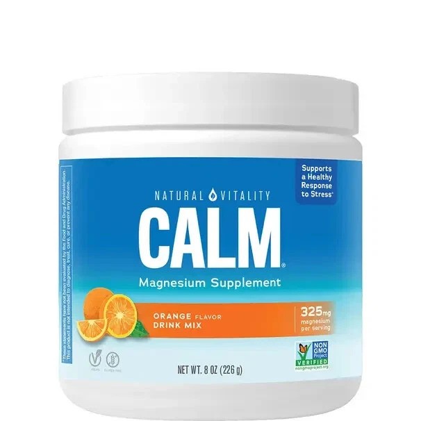 Natural Vitality Calm, apelsinų skonio, magnezo papildas