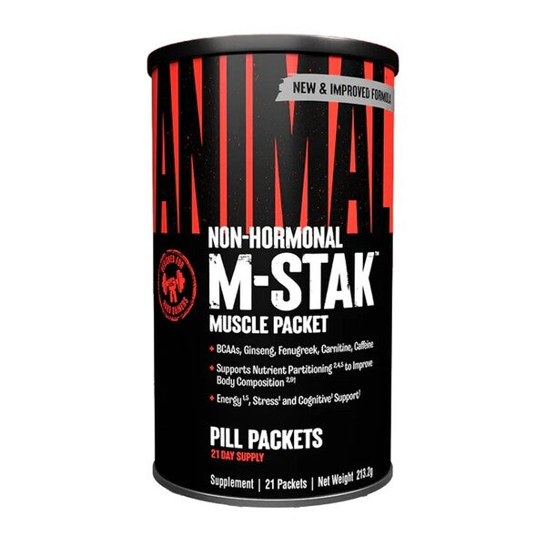 Animal M-Stak - 21 paketėlių, raudona ir juoda maisto papildo pakuotė