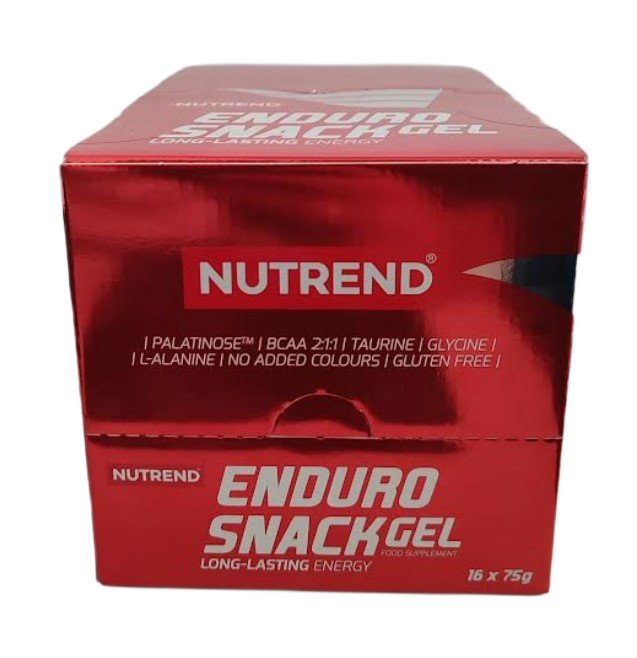 Nutrend Endurosnack Gel apelsinų skonio energijos gelis, sporto papildas, 16 vnt. po 75g