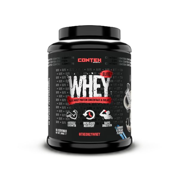 Conteh Whey Elite, Cookies & Cream, baltymų papildas
