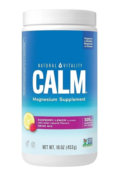 Natural Vitality Calm, Raspberry Lemon - 453 g maisto papildas