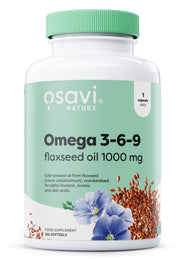 Osavi Omega 3-6-9 flaxseed aliejus kapsulės, sveikatos papildas