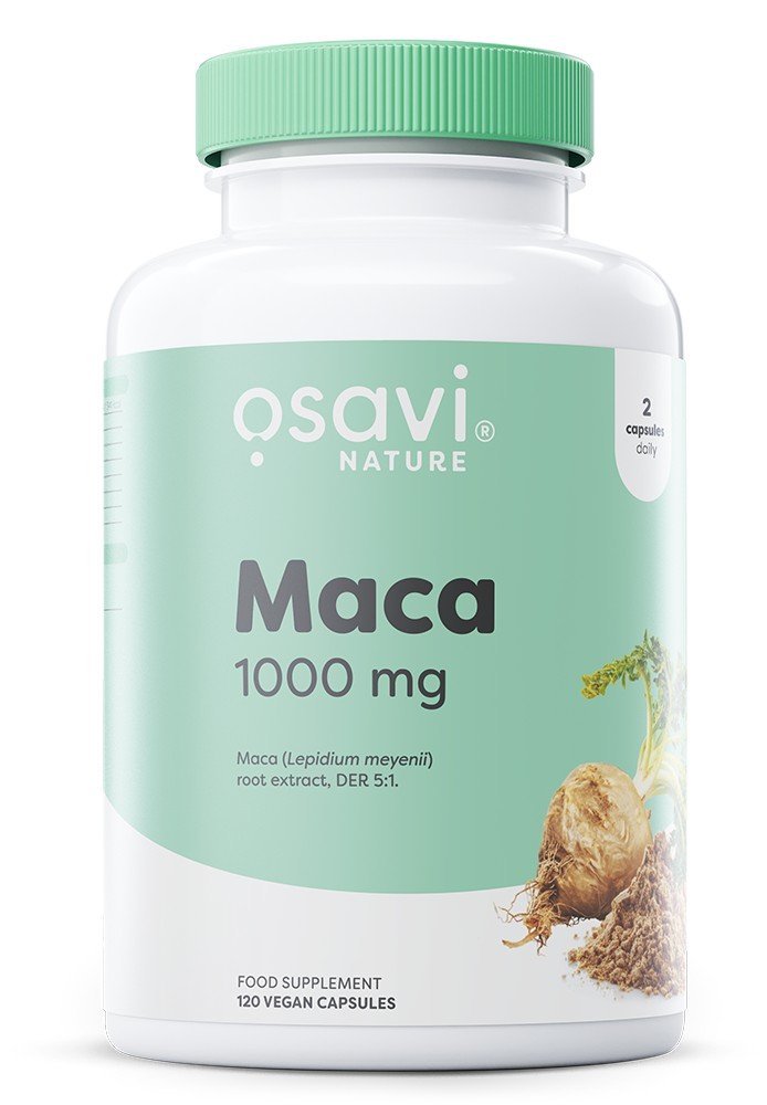 Maca maisto papildas, 1000 mg, vegan kapsulės