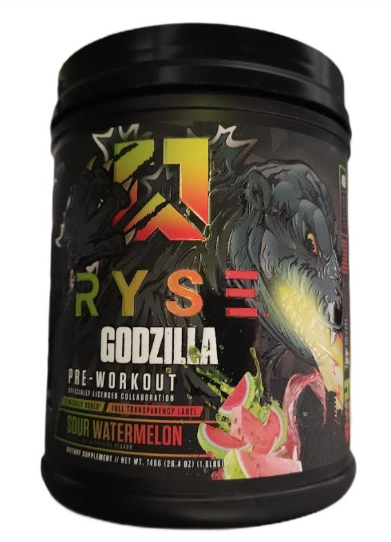 RYSE Godzilla Pre-Workout, Sour Watermelon - 748 gramų maisto papildas