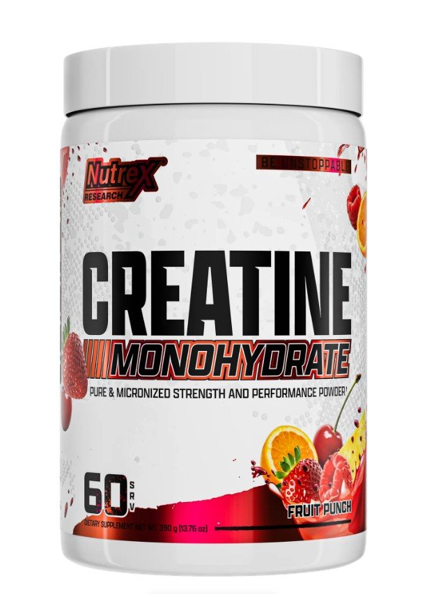 Nutrex Creatine Monohydrate, Fruit Punch - 390 g maisto papildas