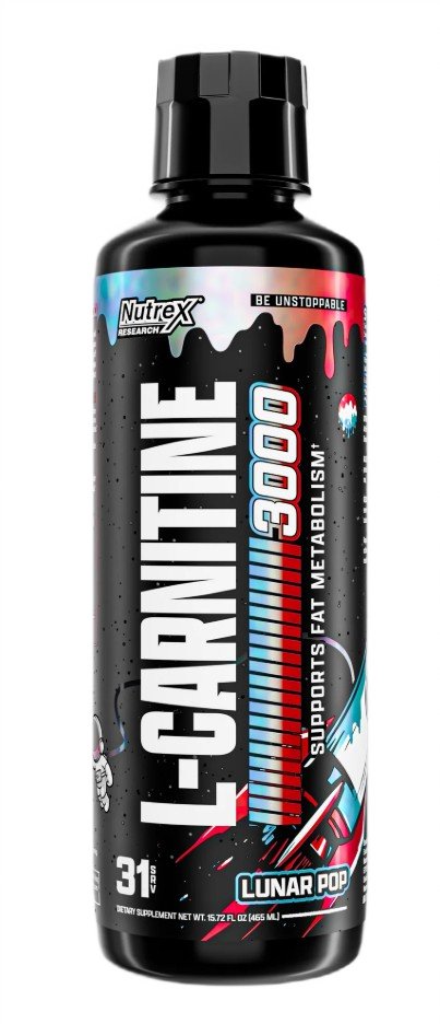 L-karnitinas maisto papildas, Nutrex L-Carnitine 3000, Lunar Pop, 465 ml